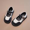 Zapatos de Cuero Negros para Niñas Primavera y Otoño 2025 Nuevos Zapatos de Princesa Mary Jane Jk Planos para Niñas Zapatos de Rendimiento de Suela Blanda para Niños