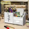 Porta-Canetas Compartimento de Armazenamento Gaveta de Mesa Caixa de Papelaria Escritório Infantil Caixa de Armazenamento de Canetas Marca-Texto Armazenamento com Gaveta
