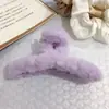 Clip para el Cabello de Felpa de Imitación de Piel de Conejo Clip para el Cabello Coreano de Otoño e Invierno Clip Grande de Tiburón Estilo Suave Accesorios para el Cabello Venta al por Mayor
