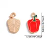 Série de Frutas e Vegetais Mais Vendida no Exterior Pingentes com Gotejamento de Óleo Acessórios de Joias de Liga DIY Pingentes Decorativos para Colar e Pulseira