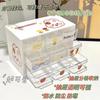 Jiugongge - Caja de almacenamiento para cosméticos y joyas, cajón de escritorio, transparente, con múltiples rejillas