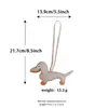 Huinming Accesorios Serie Miu Colgante para Bolso Piel Sintética Perro Salchicha Peluche Llavero de Gama Alta Pequeño Regalo Recuerdo de Fiesta
