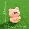 Micro-paisagem Desenho Animado Urso Pão Fofo Boneca de Grânulos Jardinagem Paisagismo Enfeites DIY Mini Enfeites Pequenos de Mesa