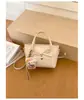 Bolsa Doce com Laço para Mulheres 2026 Nova Primavera Versátil Retrô Bolsa Transversal Estilo Coreano Popular Bolsa de Mão Estilo Balde
