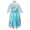 Vestido de Princesa Elsa com Capa, Vestido Manto de Rainha Elsa Infantil, Conjunto de Coroa e Varinha Mágica para Meninas