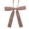 Cabeza caída deprimida mango pequeño largo corbatín brillante estudiante femenina cuello flor lazo suave color sólido uniforme JK artículo pequeño