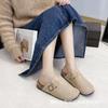 Novos Sapatos Birkenstock Vintage Verão Uso Externo Pesca Sola Grossa Antiderrapante Chinelos Baotou Metade Chinelos Femininos Sola Macia Sapatos Preguiçosos Transfronteiriços