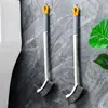 Escova Sanitária de Cabo Longo com Cerdas Macias 37cm Design Ergonômico para Limpeza sem Cantos Cegos, Montável na Parede e Sem Arranhões para Uso no Banheiro