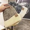Sombrero para Hombre con Letra Pic con Forro Polar Engrosado Invierno a Prueba de Frío Cálido Sombrero Japonés Protección para las Orejas Sombrero de Punto Sombrero de Lana para Mujer
