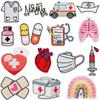 Xiaotian suministros médicos tela bordada pegatinas caricatura ambulancia gorro de enfermera parche pegatinas bordado por computadora bordado de mascarilla sello de bordado