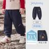 Calça casual infantil jellybaby outono calça para bebê de colo calça moletom infantil calça jogger bordada para menino bebê