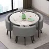 Juego de Mesa y Sillas Moderno y Sencillo para Reuniones y Recepción para Oficina, Ocio, Cafetería de Té con Leche, Casa de Alquiler y Mesa de Comedor para el Hogar