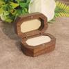 Directo de Fábrica Caja de Joyería Retro de Nogal Negro Par Anillos Pendientes Pendientes Anillo Caja de Almacenamiento de Joyería para Mujeres