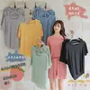 Conjunto de Moda Feminino Ice Silk Queen, Verão Fino Cor Gelatina Macio Manga Curta Shorts, Roupa de Casa Gelada Preguiçosa