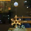 Decoração de Natal LED Transfronteiriça Atmosfera Luzes de Ventosa Boneco de Neve Árvore de Natal Estrela de Cinco Pontas Luzes de Arranjo de Cena de Feriado