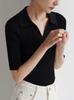 Suéter de Manga Corta con Cuello POLO SS STUDIO para Mujer, Ajustado, de Moda Simple, para Verano