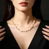 Collar transfronterizo de estilo oceánico de doble capa europeo y americano para mujer, con estrellas de mar, conchas y perlas, adecuado para vacaciones