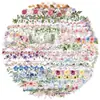 50 piezas de pegatinas transparentes de encaje PET para graffiti de doble cara para decoración DIY de teléfonos móviles, computadoras y agendas, materiales creativos para regalos