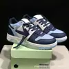 Estação Europeia Transfronteiriça Couro Off-White Bico Redondo Cadarço Resistente ao Desgaste Respirável Cano Baixo Tênis de Moda Unissex
