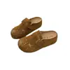 Estilo Retro Sola Grossa Fogos de Artifício Birkenstock Sapatos Femininos 2026 Novo Outono Roupa Externa Sandálias Pantufas para Gestantes Sapatos Individuais Bico Fechado Meia Pantufa