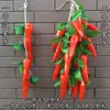 Pimenta Vermelha Milho Falso Alho Amendoim Vegetal Fruta Fazenda Restaurante Pátio Modelo Decoração Cordão para Pendurar