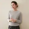 Suéter 100% cachemira pura para mujer, cuello redondo, engrosado, capa base de punto, nuevo jersey de otoño e invierno 2026