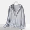 Ropa de protección solar de seda helada de verano de la familia U para hombres y mujeres, chaqueta de punto ligera y transpirable con protección ultravioleta para parejas