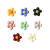 Arte de Uñas Girasol Cara Sonriente Colorido 3D Fresco Resina Uñas Decoraciones de Margarita Hoja de Oro Uñas Aurora