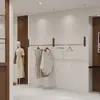 Arara de exposição de roupas cabide de parede de aço inoxidável arara de exposição suspensa cabide cor de nogueira cabide de janela para mulheres