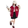 Ropa exterior de primavera para niñas 2026 nuevo estilo chaqueta de primavera y otoño de moda para niñas mayores, chaqueta de béisbol con bloques de color de otoño