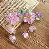 "Rouhua Yingrong" Modelo Nuevo 2026 Estilo Chino Nuevo Pinza para el Cabello de Flor Rosa Suave para Mujer, Pinza Lateral, Accesorio para el Cabello Estilo Antiguo