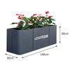 Jardinera de flores de acero inoxidable para exteriores, combinación de jardinera de hierro forjado, macetero municipal, departamento de ventas, jardinera comercial de hierro forjado, valla
