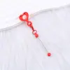 Nuevo Llavero DIY Cara Sonriente de Corazón Venta Caliente Transfronteriza Colgante de Pajita de Silicona con Cuentas de 8-10 mm Listo para la Venta