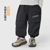 Calças Longas de Lã para Meninos Calças de Algodão Grossas Quentes de Inverno Outono e Inverno Novas Roupas Infantis Calças Cargo Infantis Inverno