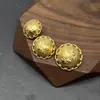 Lado de la Cadena Doble León Metal Botón Simple Abrigo de Punto Lana Abrigo Decorativo Todo Fósforo Hebilla Cosida a Mano
