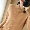 Cardigã Tricotado de Manga Longa com Gola Quadrada para Mulheres, Casaco Curto, Suéter, Camisa Base Elegante Curta Lisa, Top para Mulheres, Estiloso para o Trabalho