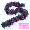 Guirnalda de Rosas Artificiales Guirnalda de Flores Falsas Cubierta de Ducto de Aire Acondicionado Decoración de Techo para Sala de Estar Planta Enredadera de Plástico Envuelto