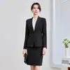 Traje Profesional Elegante de Corte Entallado para Mujer, Set de Dos Piezas, Primavera y Otoño 2026, Ropa de Trabajo para Departamento de Ventas, Recepción de Hotel