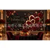 Fondo romántico transfronterizo para el Día de San Valentín, accesorios para fotos de fiesta de rosas en forma de corazón, decoración de pared para confesiones de boda