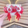 Horquilla Antigua Infantil de Año Nuevo Estilo Chino Petardos Accesorios para el Cabello Pin Rojo para Niña Tocado para Niñas Traje Tang Hanfu