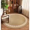 Alfombra Redonda de Gama Alta Silla de Oficina Silla Giratoria Estudio Sala de Estar Mecedora Dormitorio Sofá Esterilla Japonesa para el Suelo