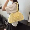 Bolso de Viaje Moderno y Versátil, Bolso de Nylon Simple y Ligero Color Macarrón para Llevar Debajo del Brazo para Viajes, Bolso Elegante y con Estilo para la Escuela