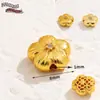Cuentas Espaciadoras Perforadas Estilo Chino Chapadas en Cobre Antiguo Oro de 18 Quilates Cuentas Sueltas Colgante Pequeño Pulsera DIY Collar Accesorios de Joyería Decoración Colgante