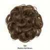 Moño de pelo para mujer europeo y americano transfronterizo de comercio exterior, moño de pelo elástico con seda de alta temperatura, moño de pelo rizado natural esponjoso