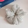 Scrunchie de Malha com Bolinhas Estilo Coreano para Mulheres, Elástico de Cabelo Estilo Preguiçoso, Acessório de Cabelo Scrunchie de Alta Qualidade para Meninas