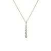 Corea del Sur Collar Simple de Circonita de un Carácter para Mujer Diseño Nicho Mini Colgante Geométrico Celebridad de Internet Cadena Clavicular de Acero Inoxidable