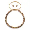 Joia Cruzada Europeia e Americana, Pulseira Ajustável de Pedras Naturais com Contas, Pulseira Simples de Amethyst Trançada, Pulseira Feminina