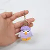 Platos pequeños muñeca de lana de pollo colgante llavero tejido a mano pequeños adornos para bolso de pecas regalo para pareja