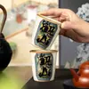 Taza de Té de Papel de Arroz Horno Ru, Vaso de Cola de Gran Capacidad, Taza de Maestro Cerámica con Esmalte Craquelado para el Hogar, Regalo Empresarial