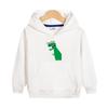Camisola com capuz para meninos outono 2023 Novo dinossauro de desenho animado infantil Top de manga comprida primavera e outono jaqueta solta casual